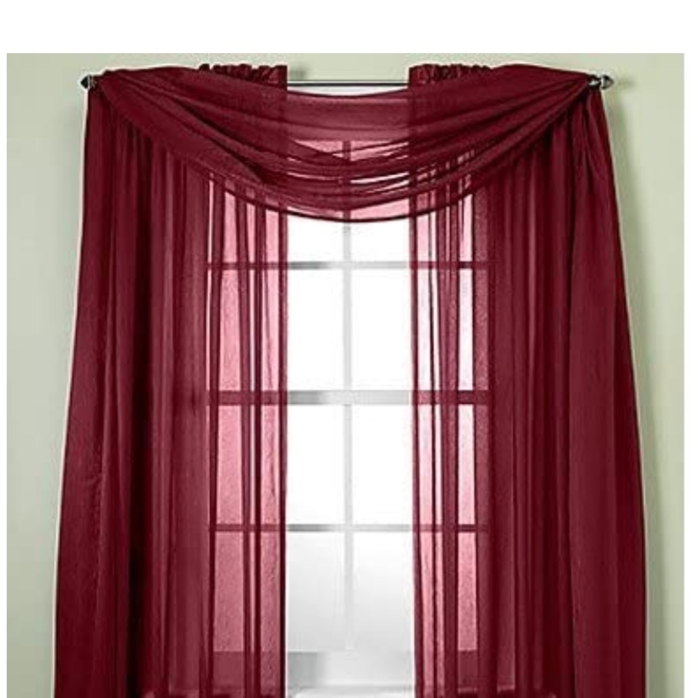 Monagifts Burgundy Voile Scarf Only)